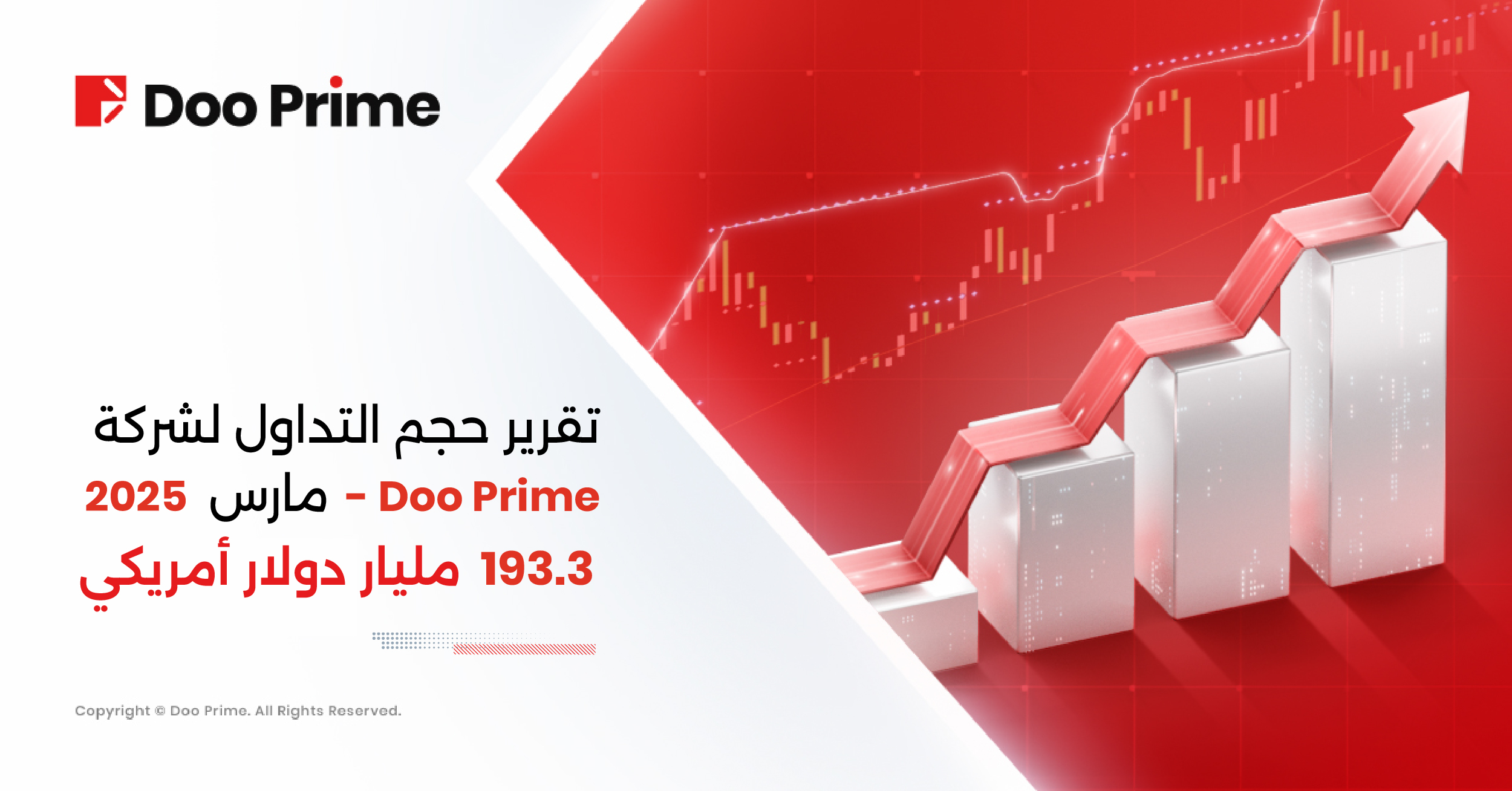 دو برايم تُسجل نموًا ثلاثي الأرقام في حجم التداول في مارس 2025
