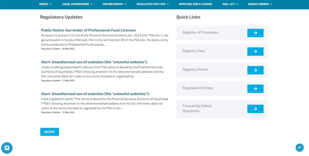 세이셸의 FSA규제 확인하는 방법
